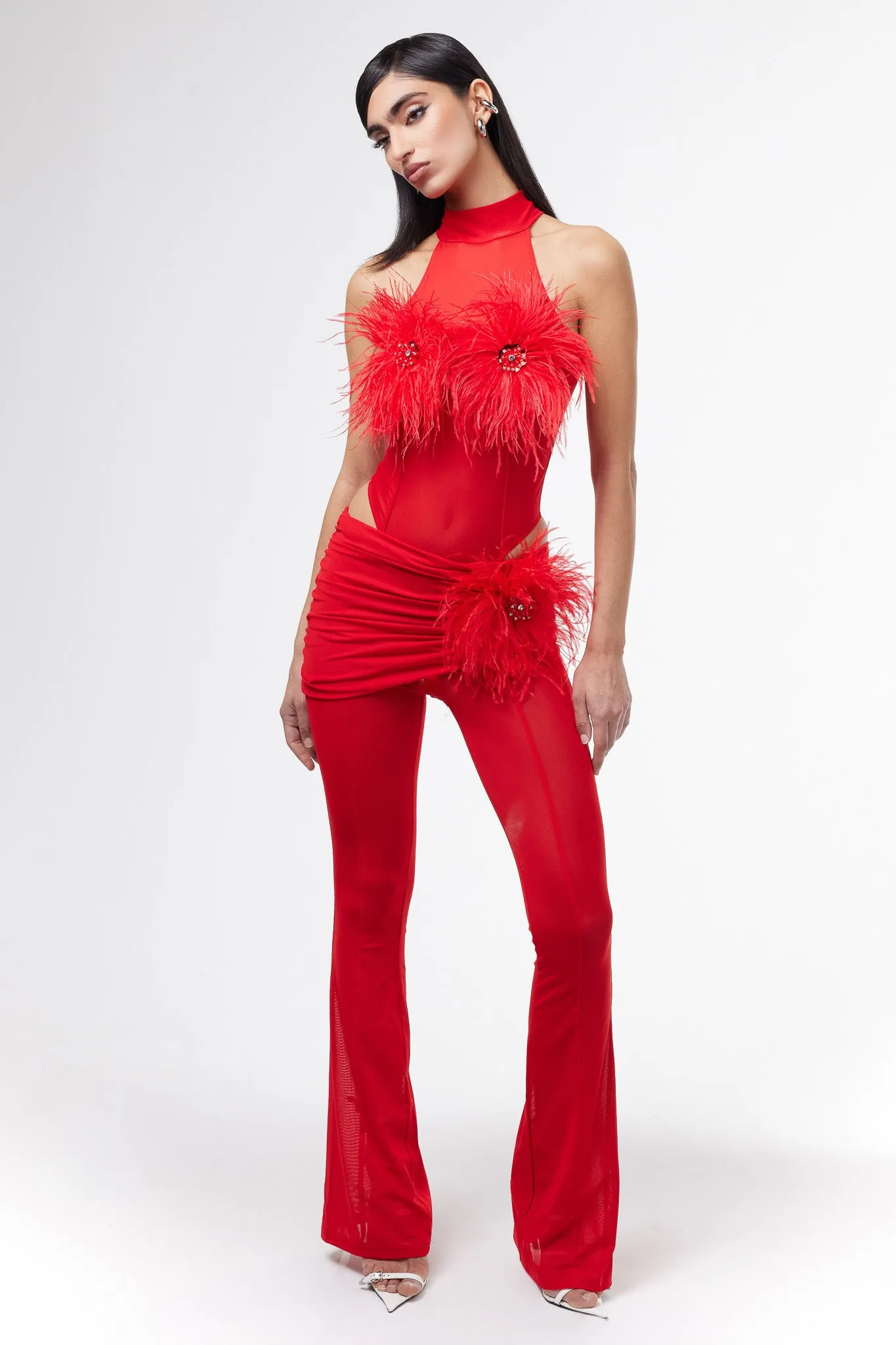 Red Velora Pants