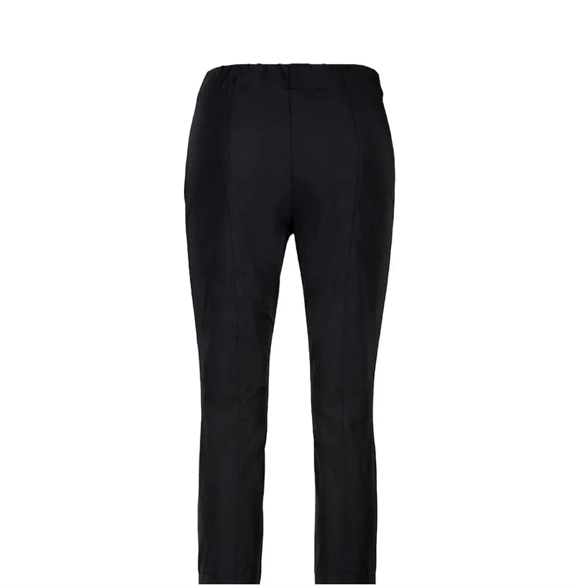 Results: Slim-fit black ankle-length trousers