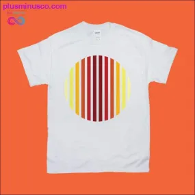 Retro Sunset T-Shirts | Red Orange Vertical