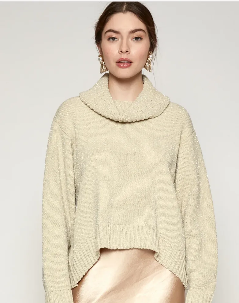 RINI CHUNKY METALLIC SWEATER