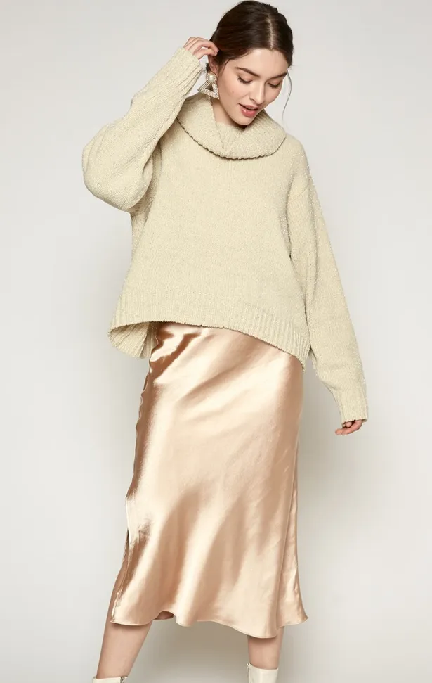 RINI CHUNKY METALLIC SWEATER