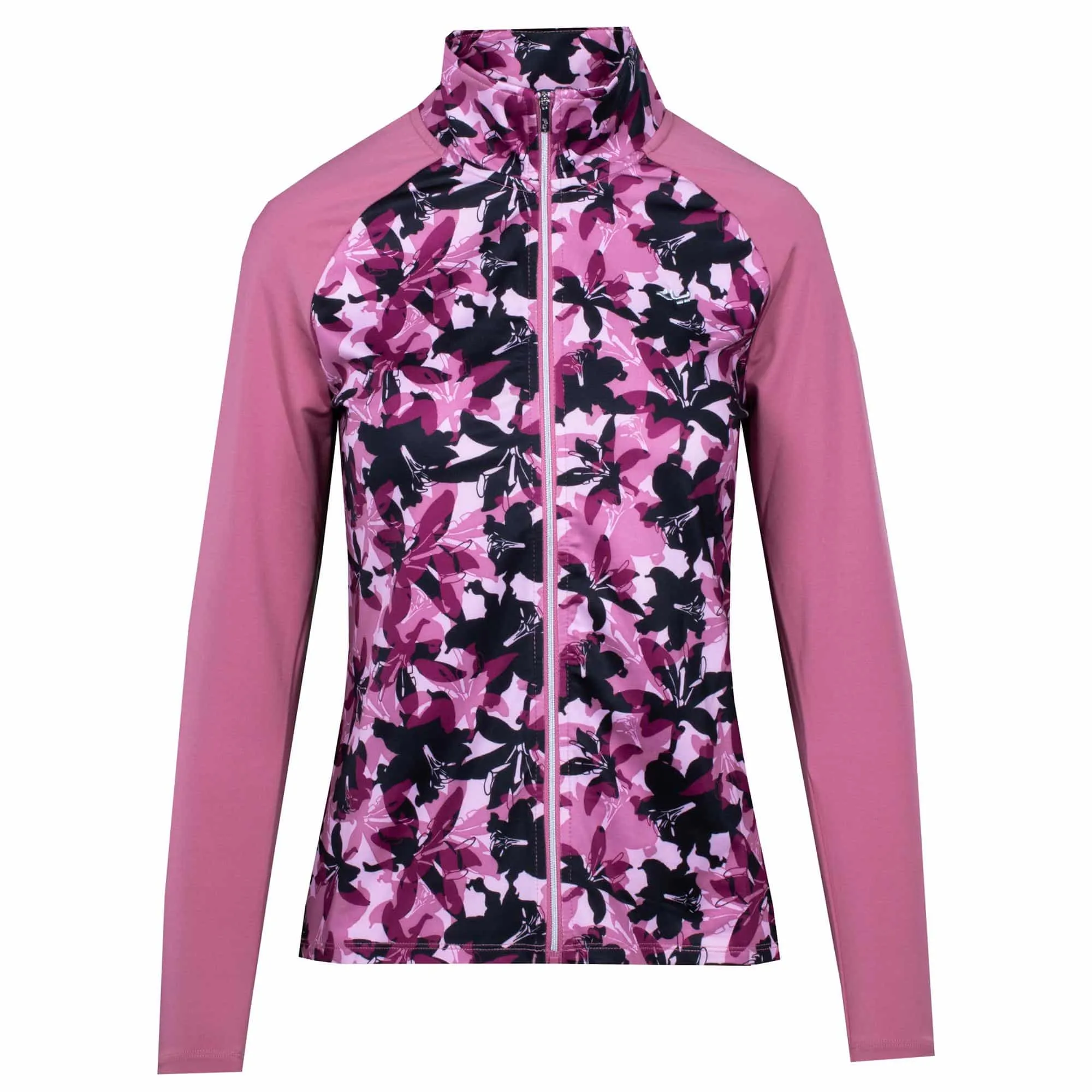 Rohnisch Women's Pink Lily Golf Jacket with Full-Zip for Warmth