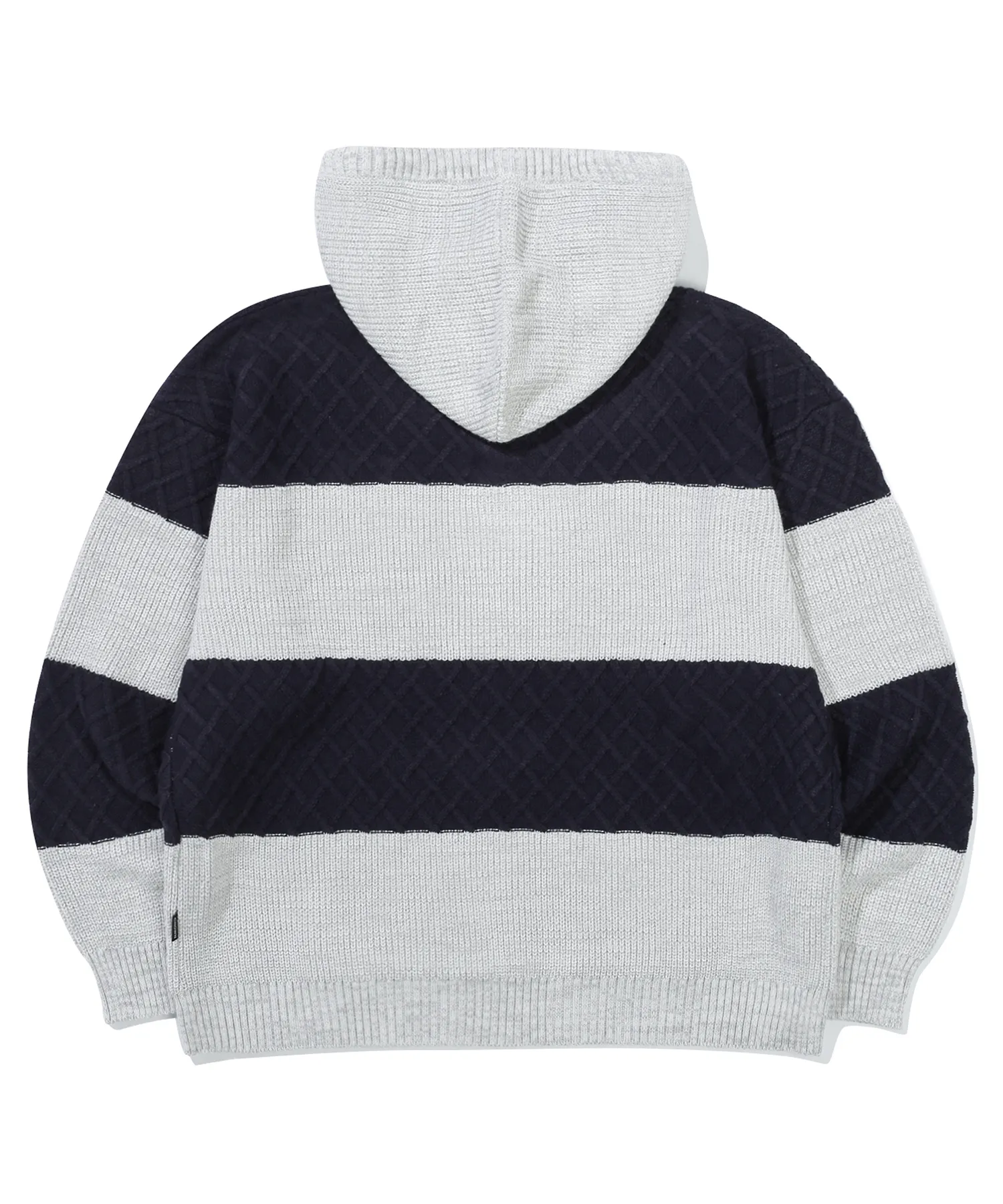 ROMANTIC CROWN Stripe Rib Knit Hoodie - Buy Now