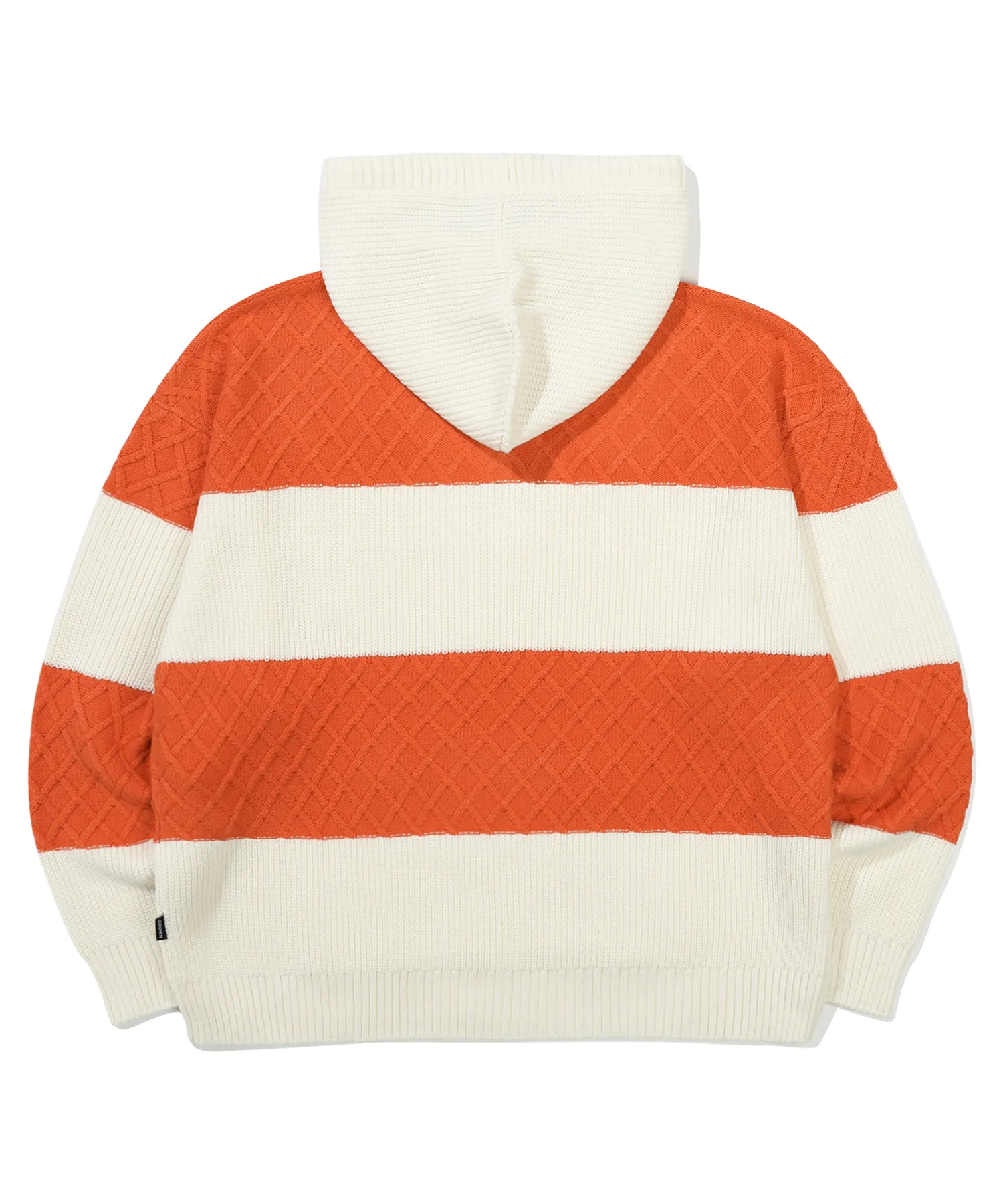 ROMANTIC CROWN Stripe Rib Knit Hoodie - Buy Now