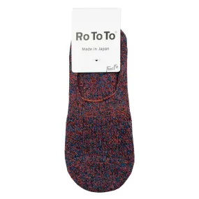 RoToTo - Low Gauge Linen Invisible Socks - Blue / Orange