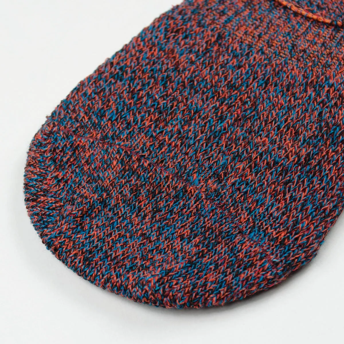 RoToTo - Low Gauge Linen Invisible Socks - Blue / Orange