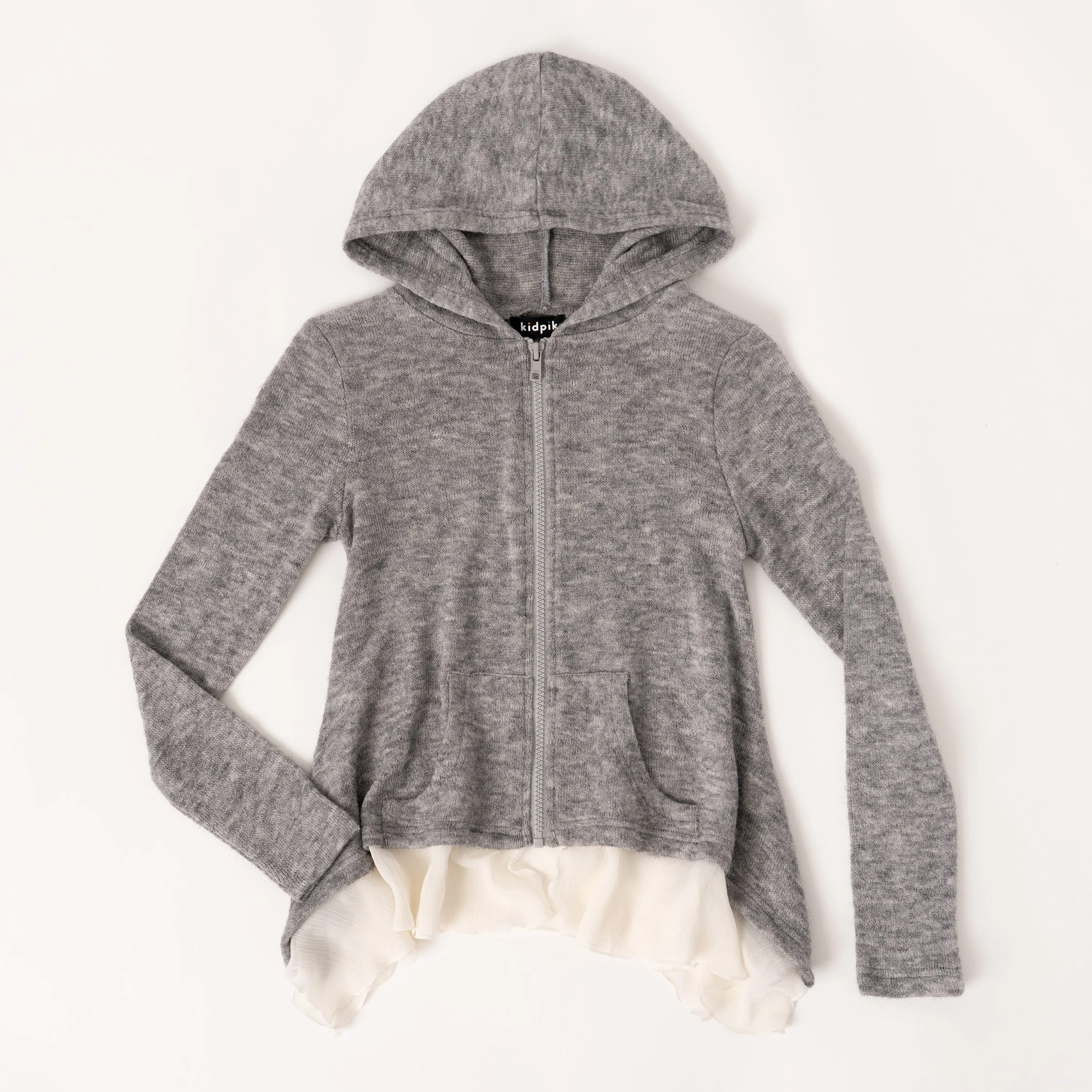 Ruffle Hoodie Sweater