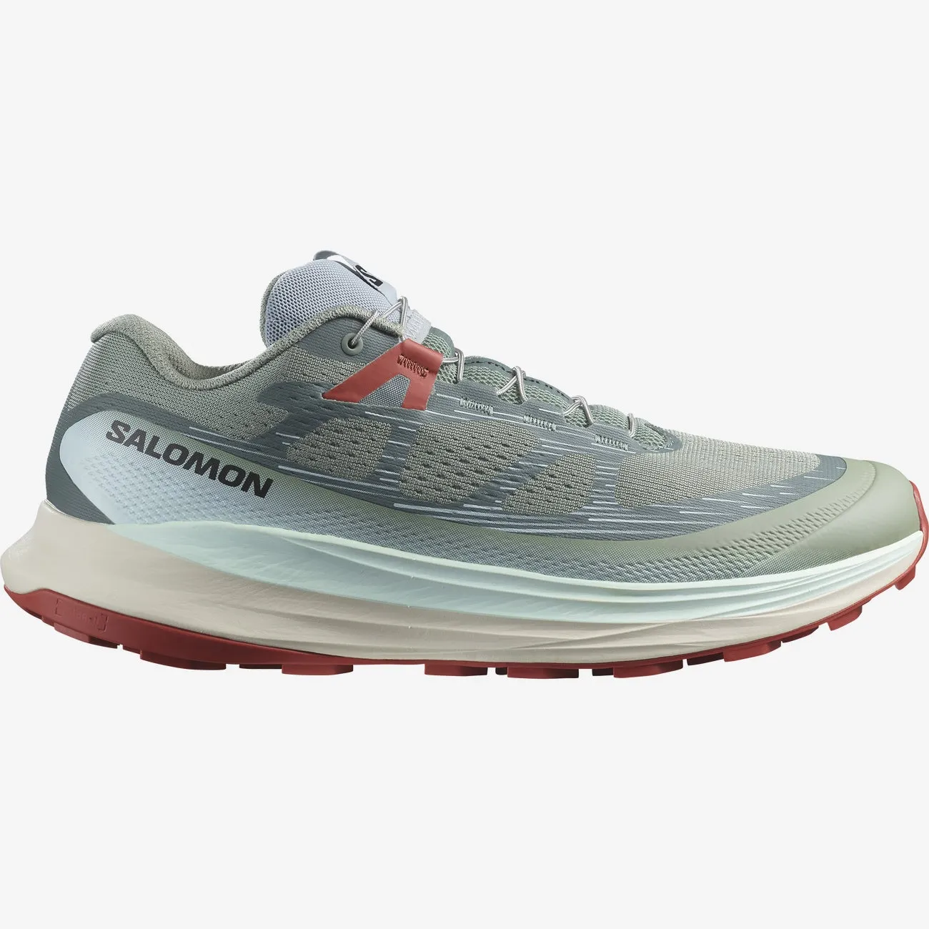 Salomon Men's Ultra Glide Running Shoes in Lily Pad Bleached Aqua Hot Sauce