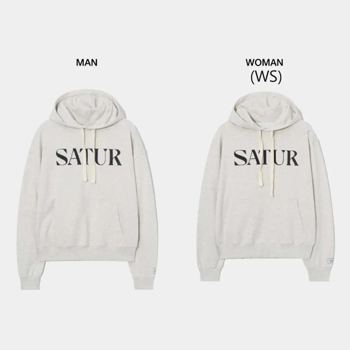 SATUR Unisex Hoodies - Stylish Plain Cotton Logo Hoodies for Streetwear