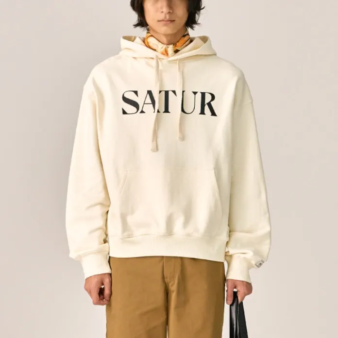 SATUR Unisex Hoodies - Stylish Plain Cotton Logo Hoodies for Streetwear