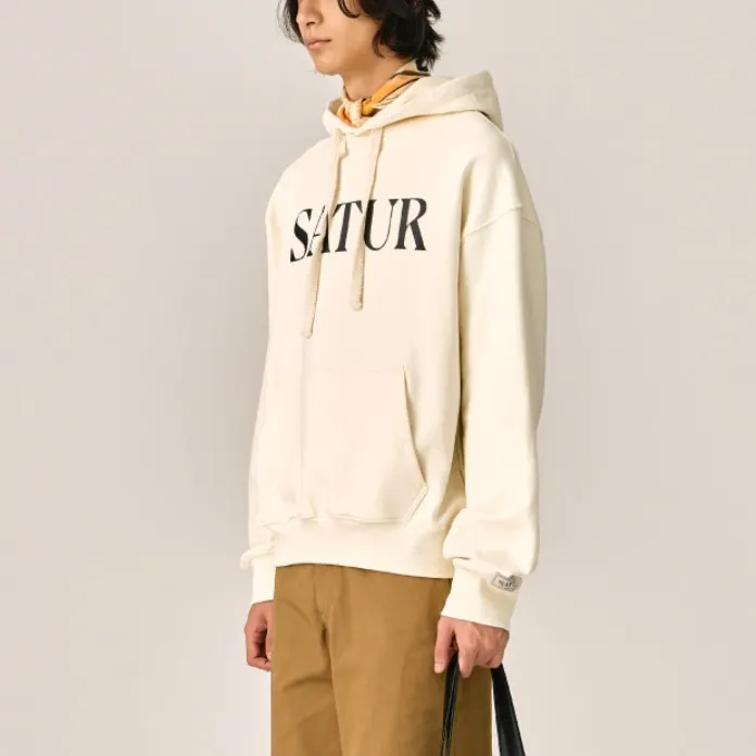 SATUR Unisex Hoodies - Stylish Plain Cotton Logo Hoodies for Streetwear