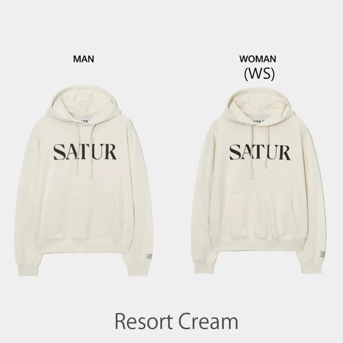 SATUR Unisex Hoodies - Stylish Plain Cotton Logo Hoodies for Streetwear