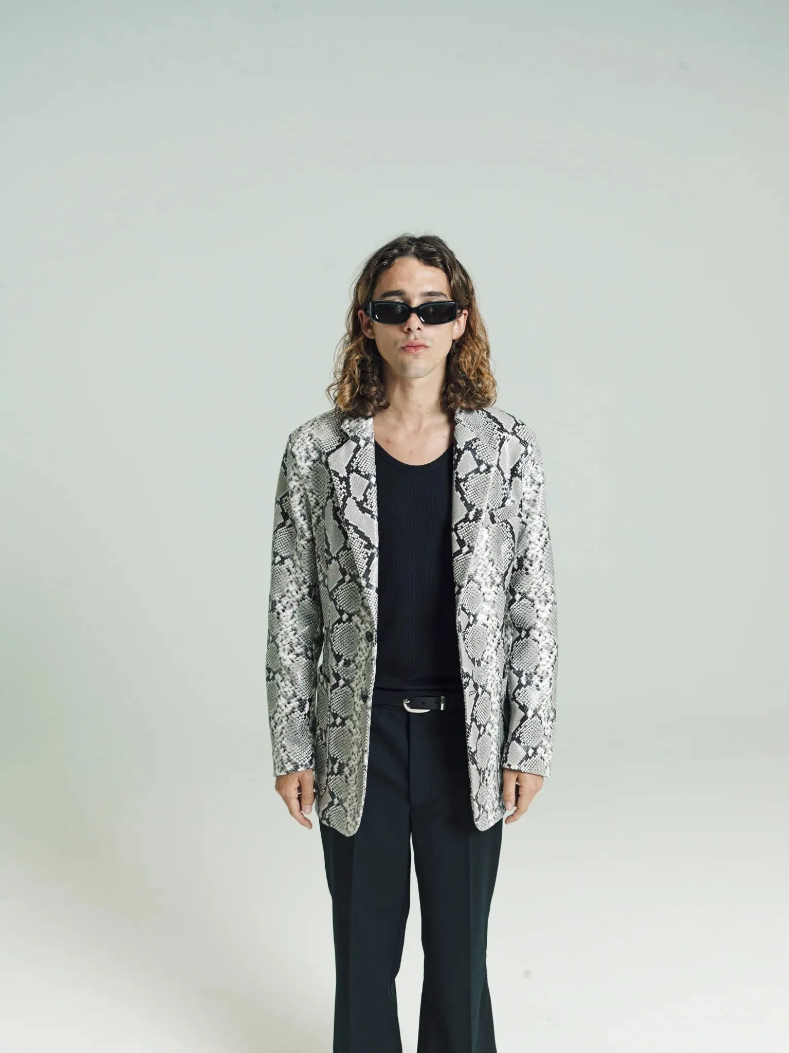 SECOND/LAYER | SNAKE LEATHER MACHINO BLAZER