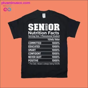 Senior Class of 2023 Nutrition Facts T-Shirts