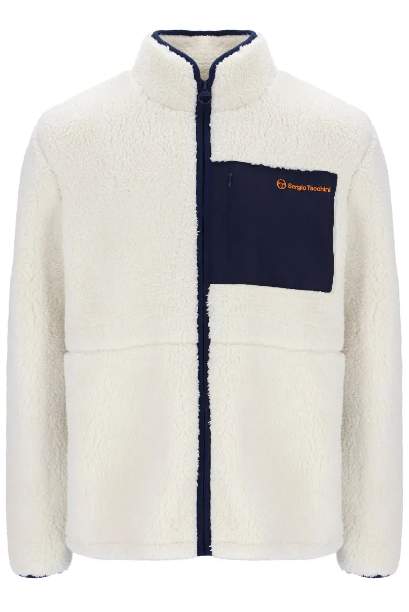 Sergio Tacchini Whitman Borg Fleece Jacket Gardenia Maritime