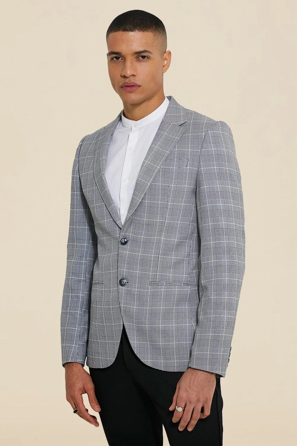 Skinny Check Blazer