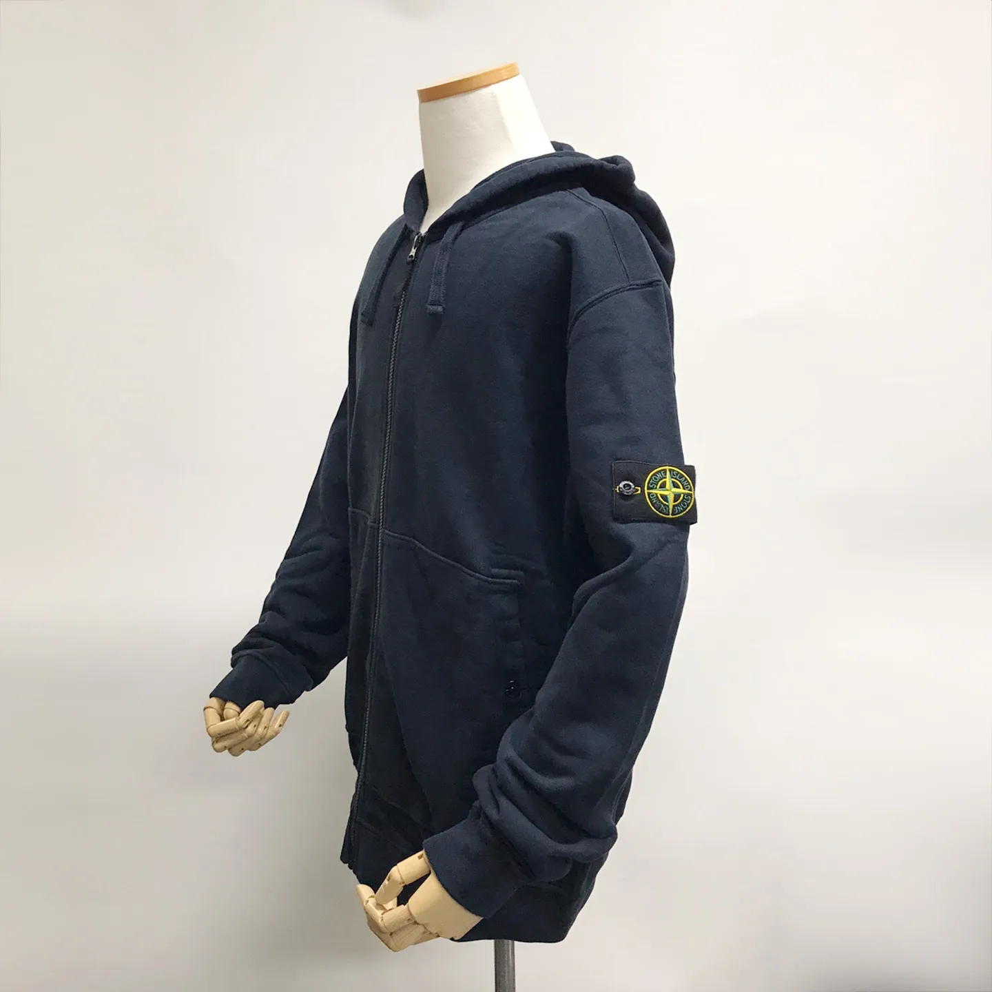 Stone Island Long Sleeve Cotton Logo Hoodies