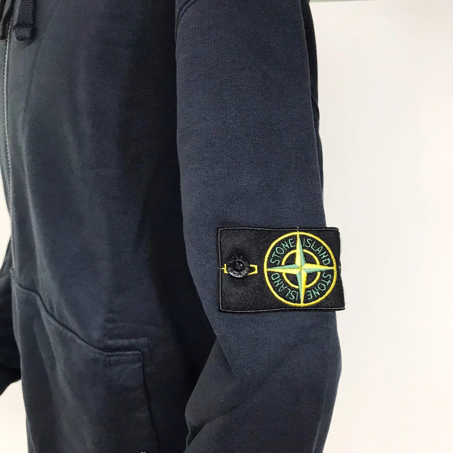 Stone Island Long Sleeve Cotton Logo Hoodies