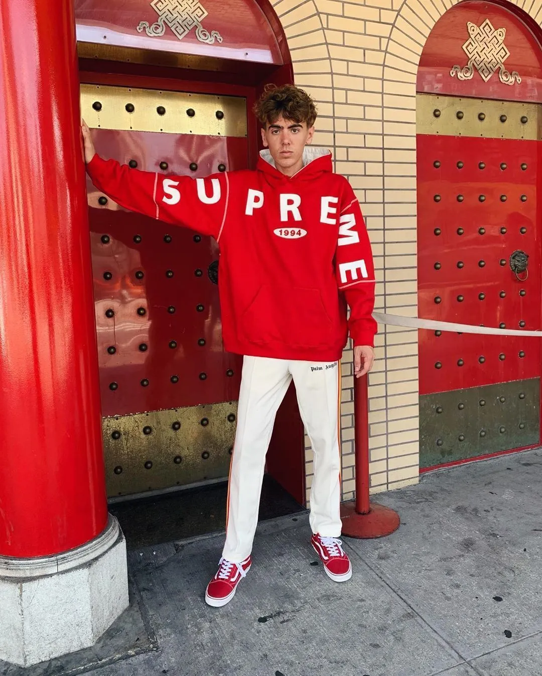 Supreme Unisex Street Style Skate Hoodies