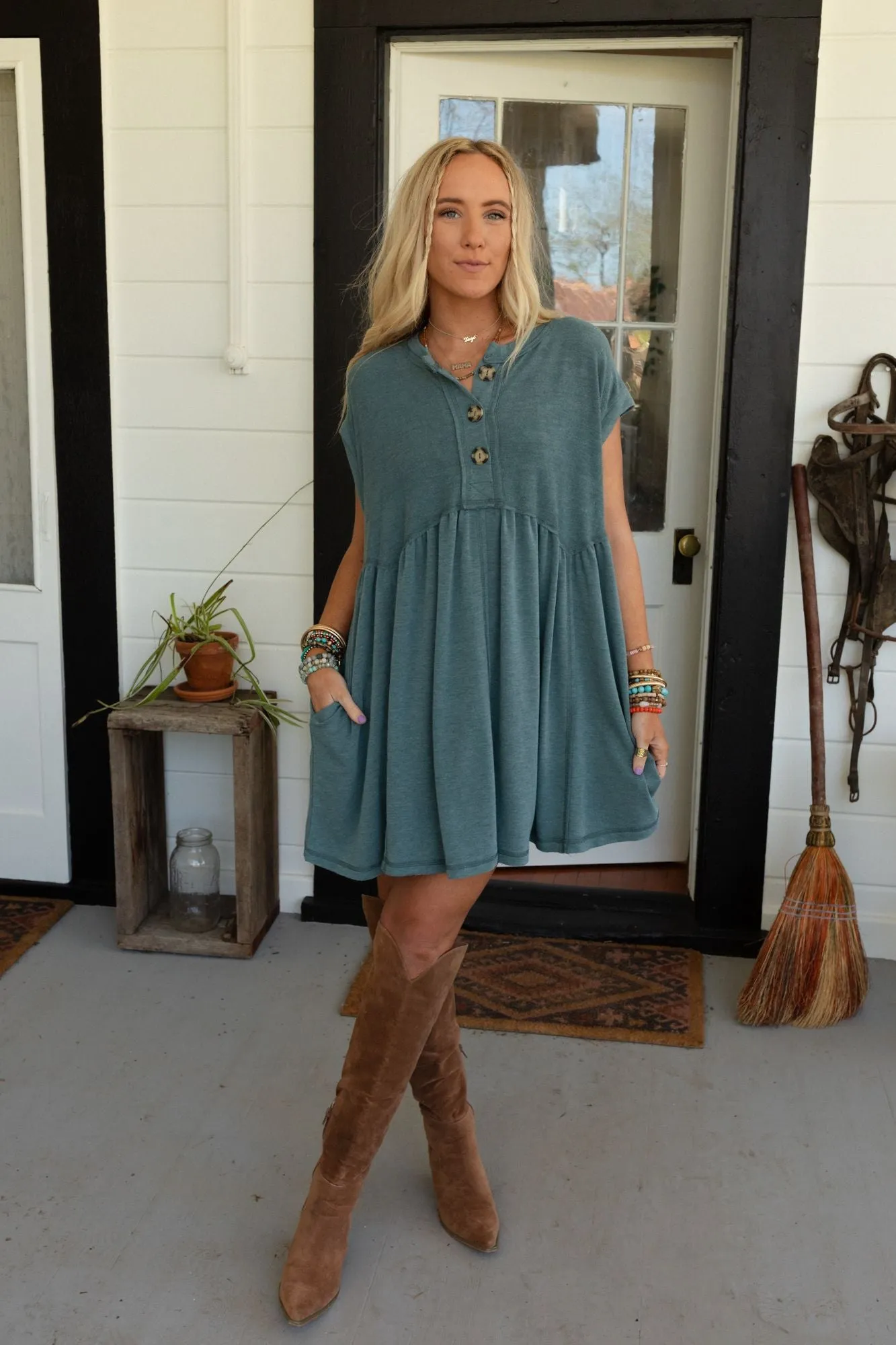 Sweet Nothings Dress - Teal