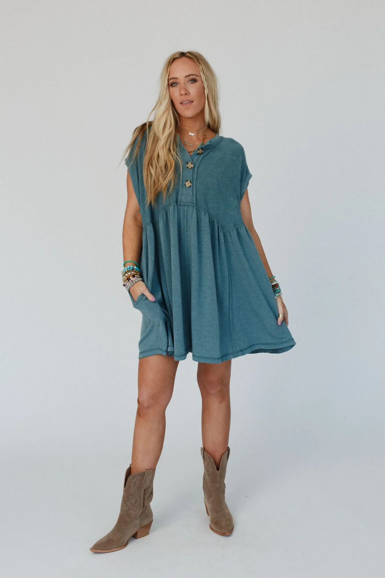 Sweet Nothings Dress - Teal