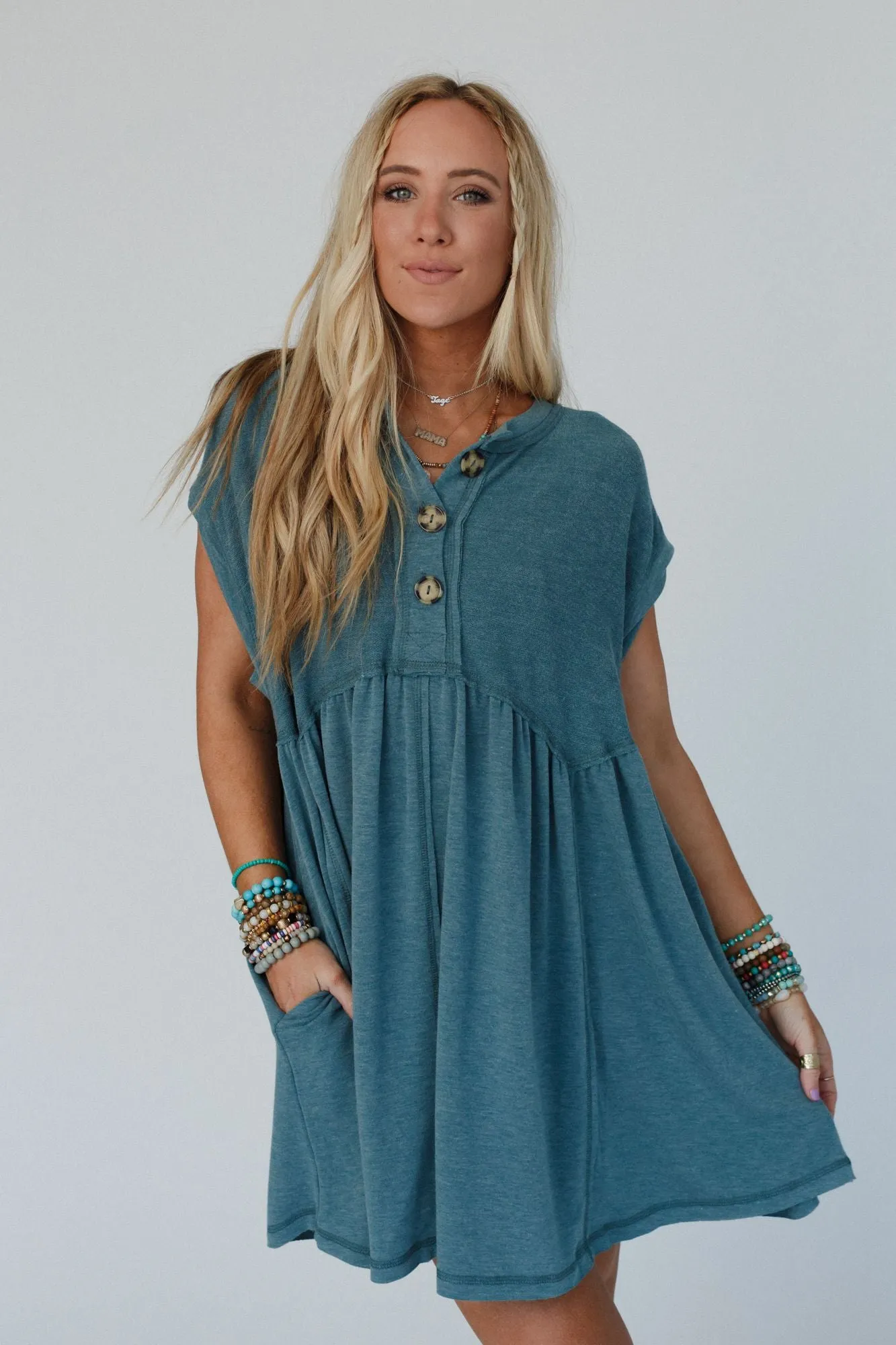 Sweet Nothings Dress - Teal