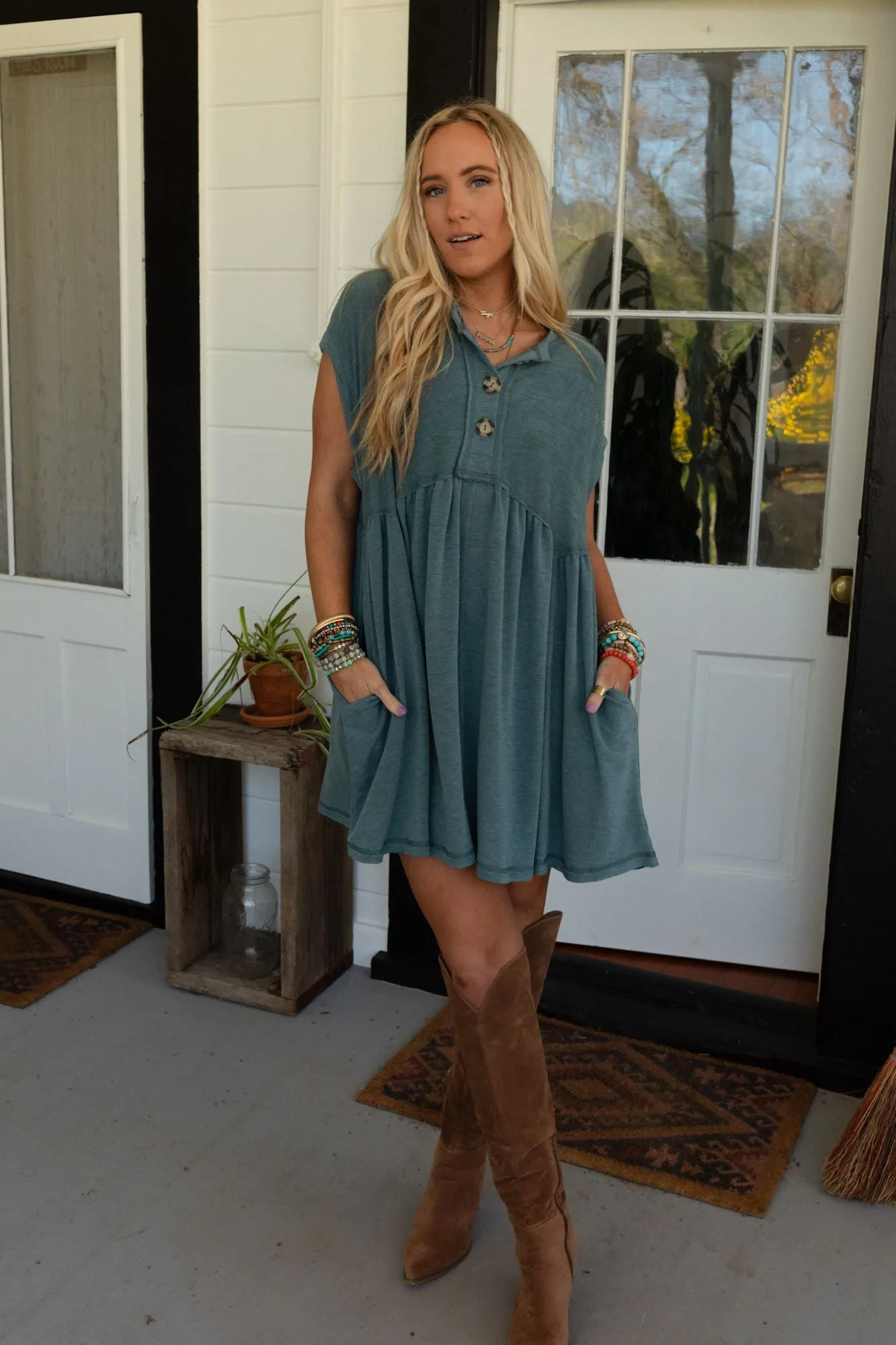 Sweet Nothings Dress - Teal