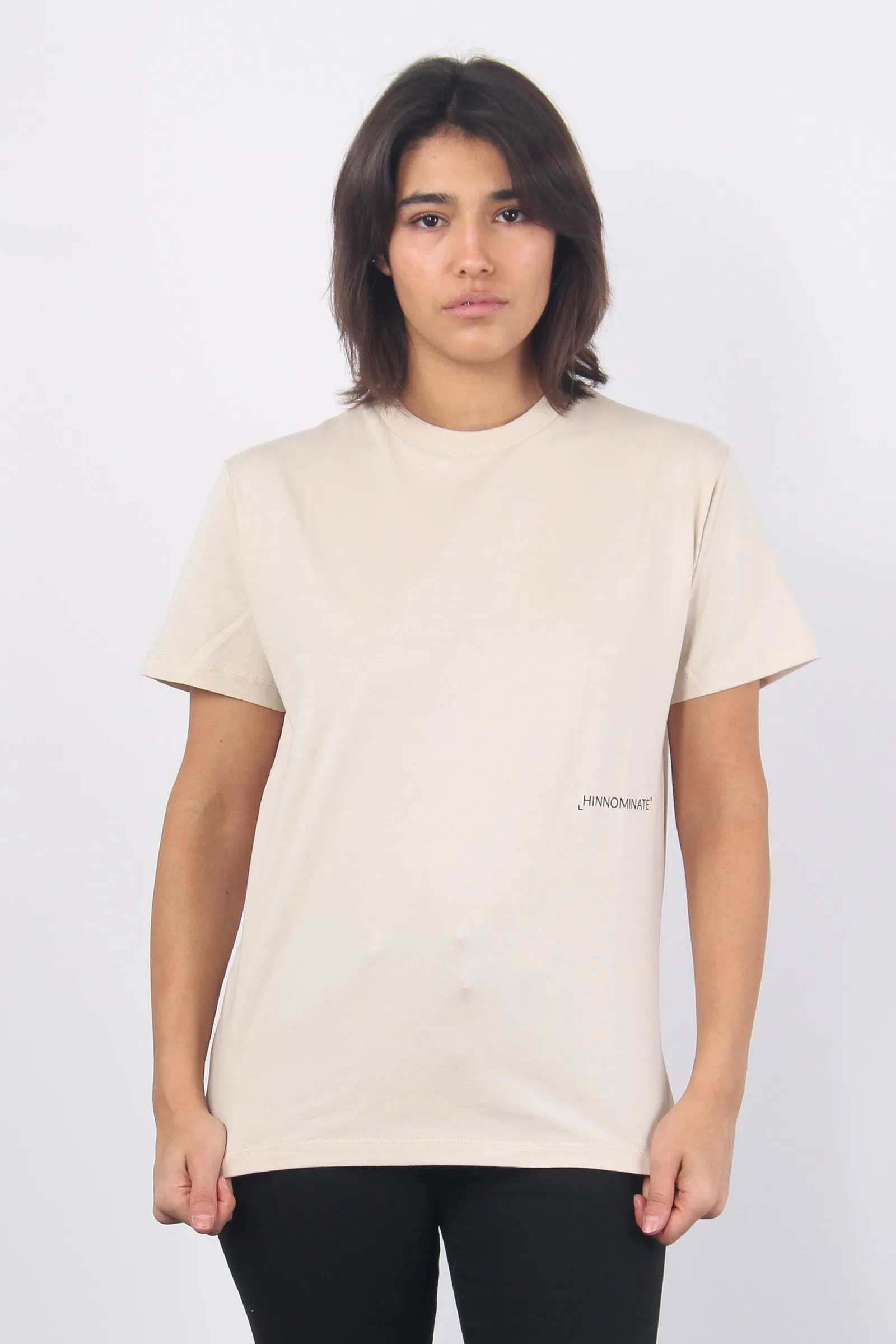 T-shirt in Beige Sand color with Short Cotton Sleeves