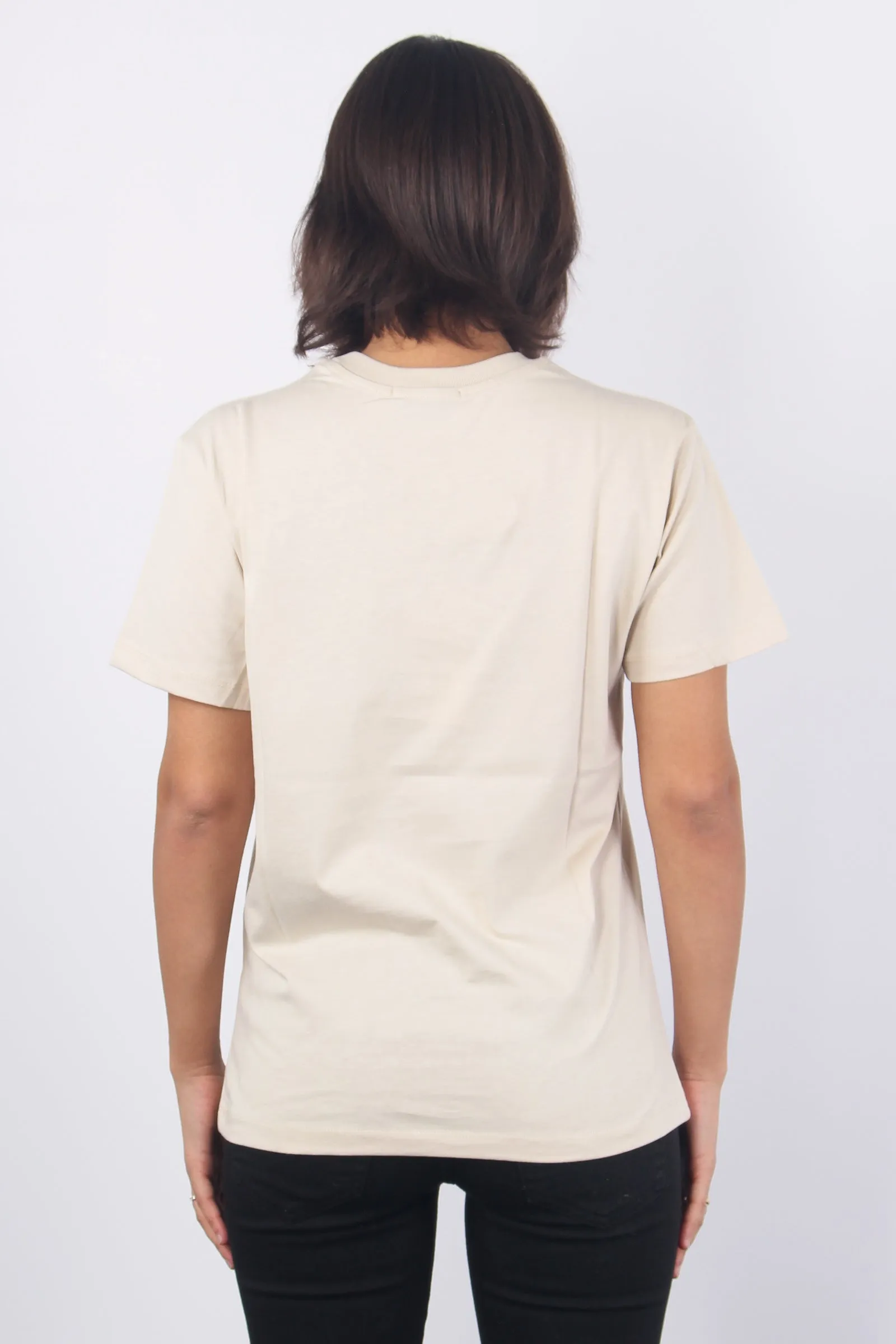 T-shirt in Beige Sand color with Short Cotton Sleeves