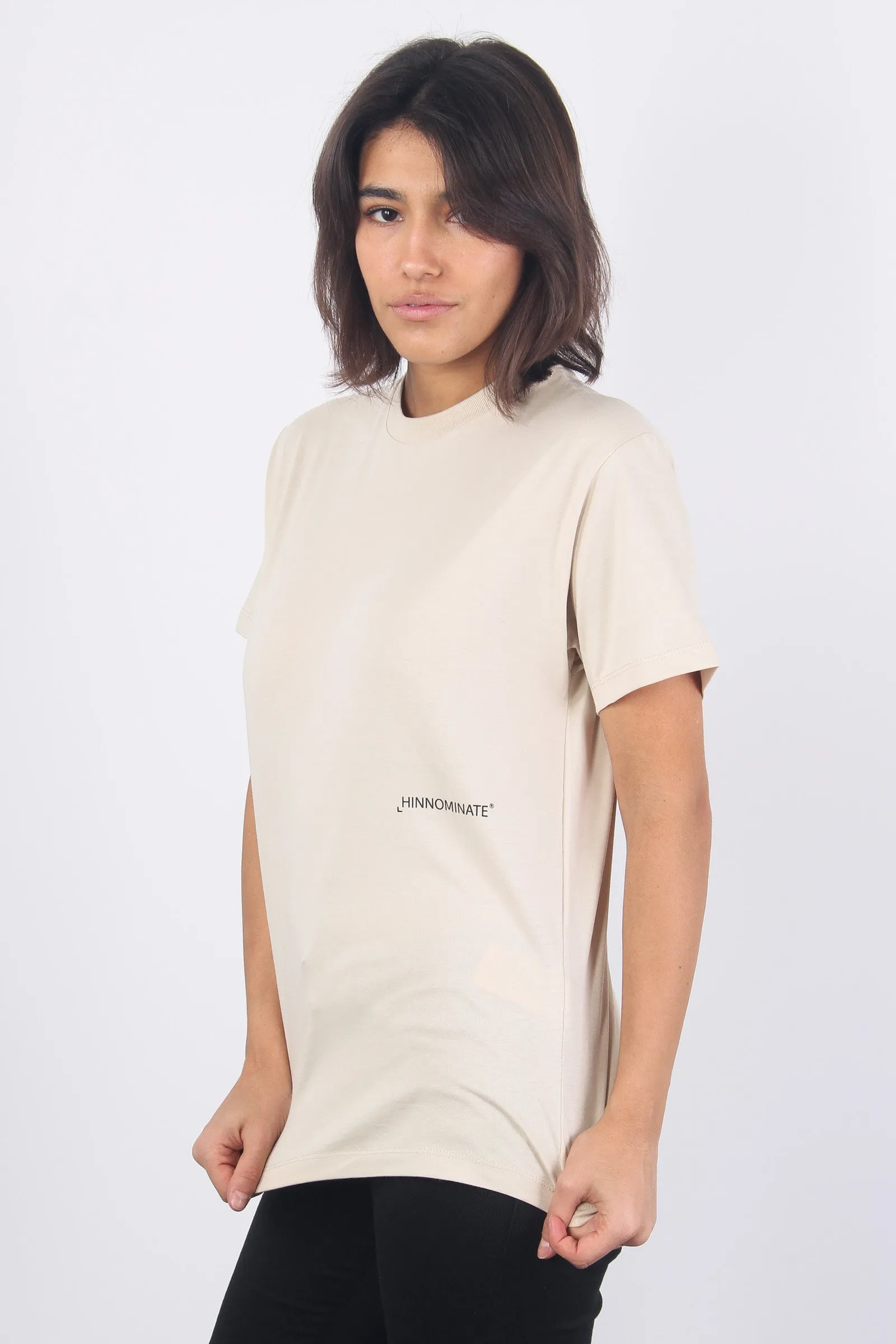 T-shirt in Beige Sand color with Short Cotton Sleeves