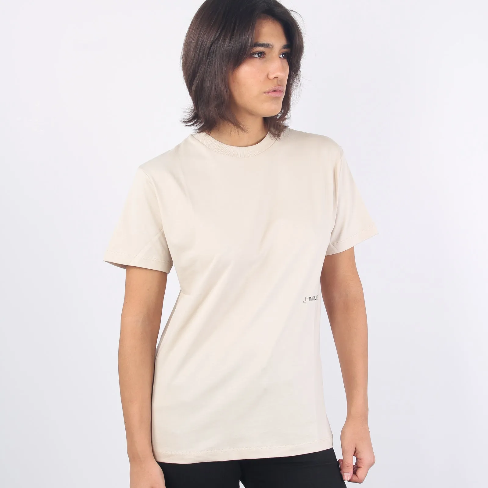 T-shirt in Beige Sand color with Short Cotton Sleeves