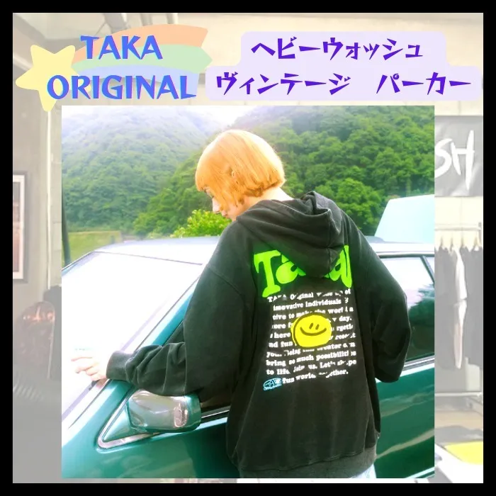 TAKA ORIGINAL | Long Sleeve Oversized Logo Hoodies for Unisex Street Style