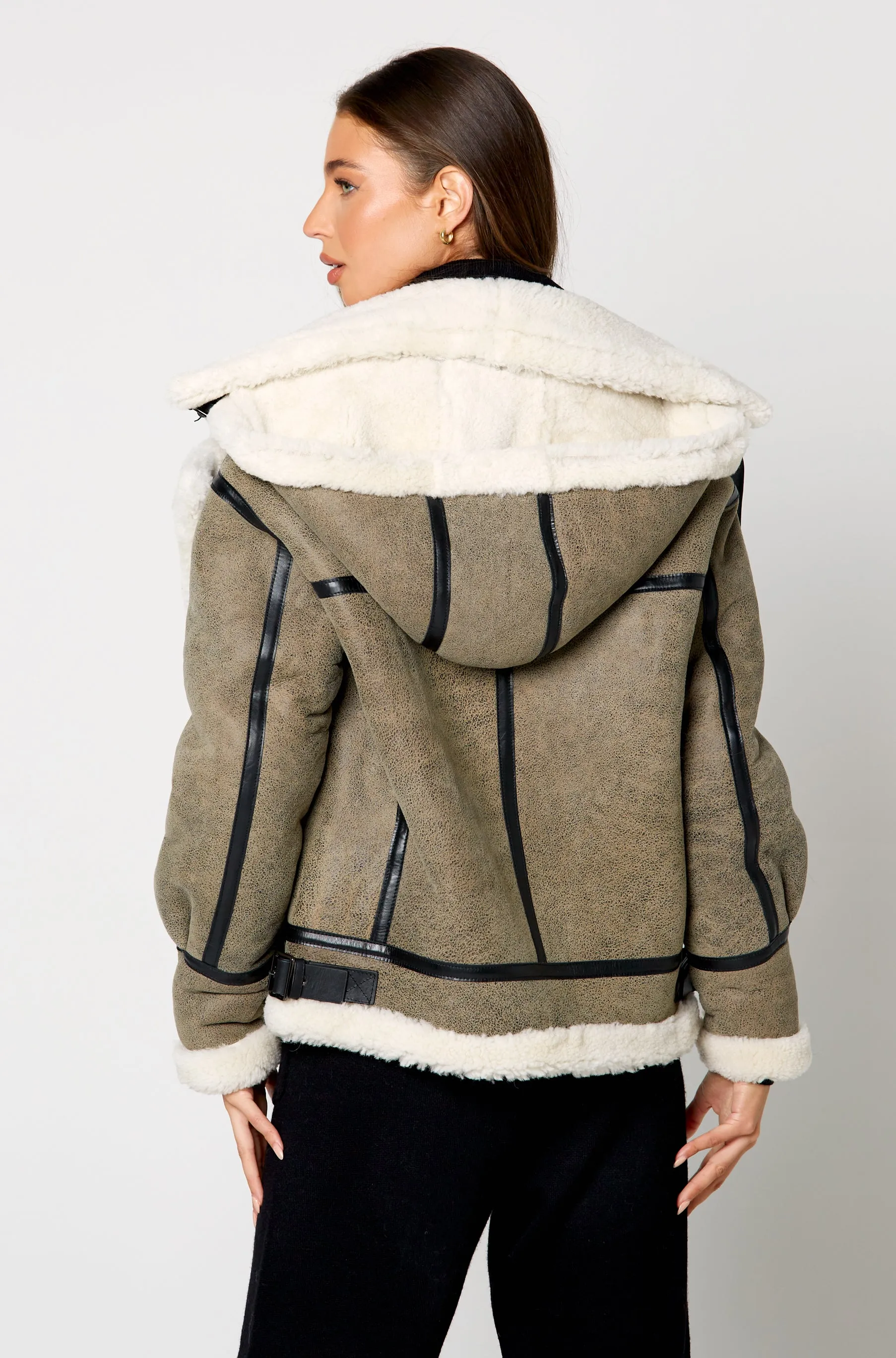 Tate Shearling Jacket with Hood