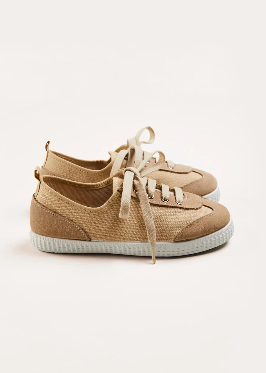 Taupe Plimsoll Sneakers 24-34EU - Shop Now