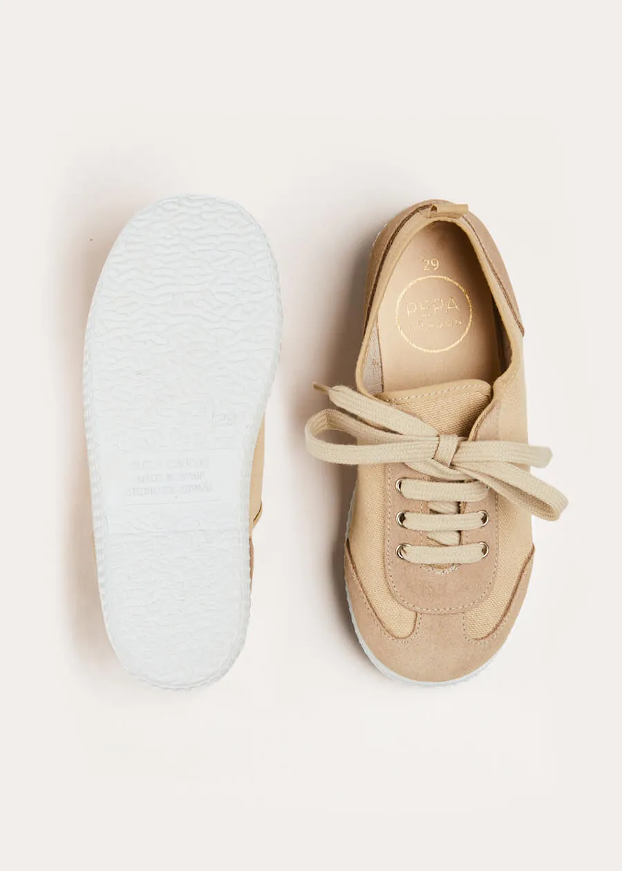 Taupe Plimsoll Sneakers 24-34EU - Shop Now