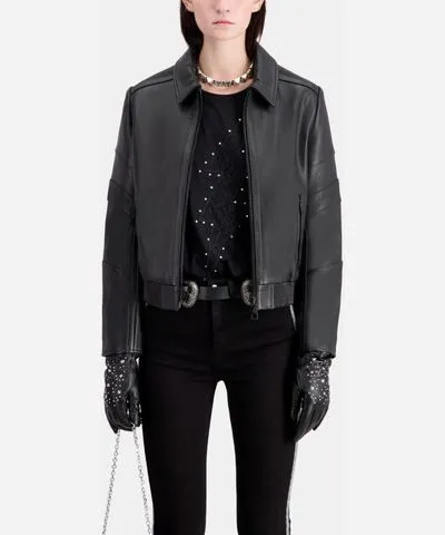 The Kooples Leather Biker Jacket