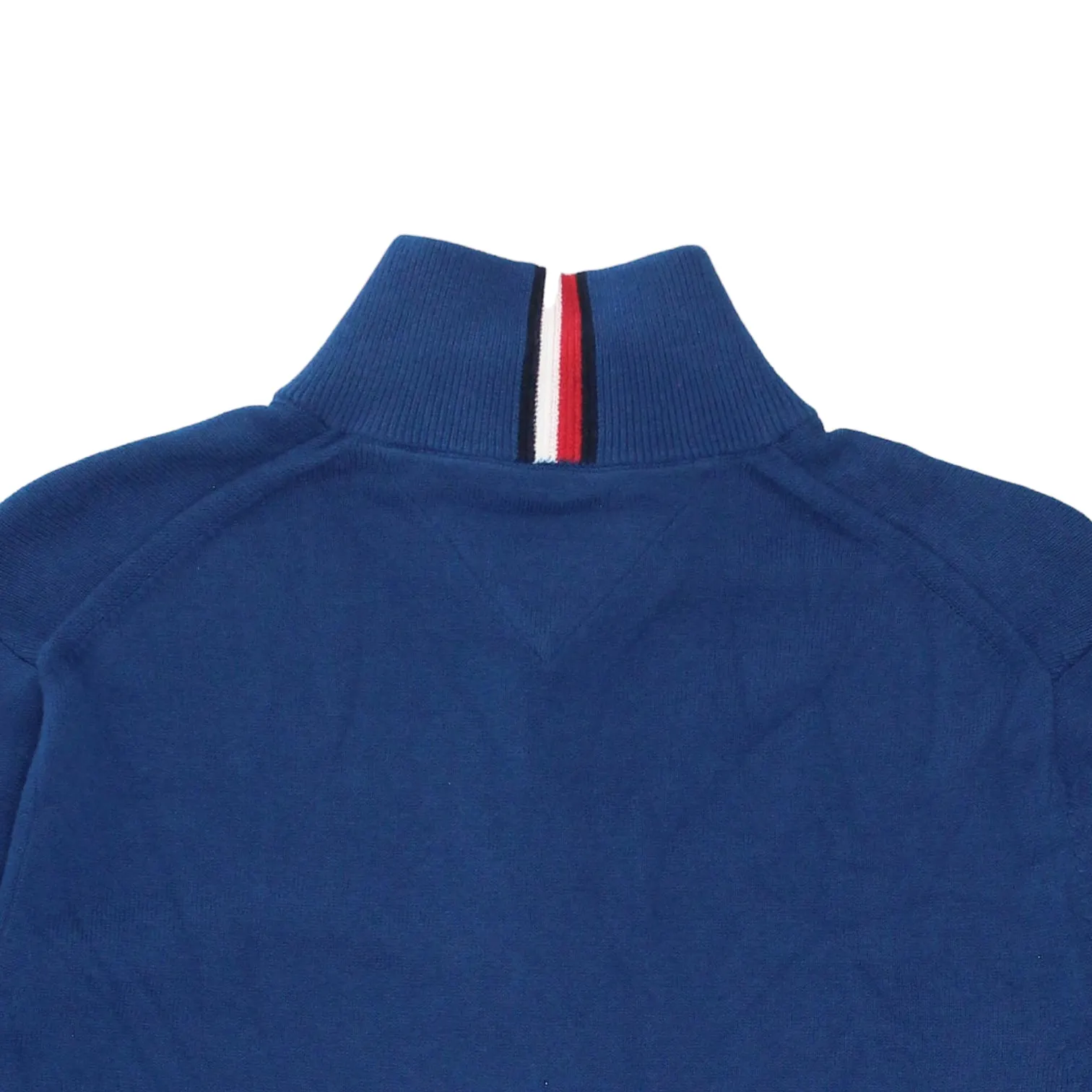 Tommy Hilfiger Blue 1/4 Zip Cotton/Cashmere Sweater