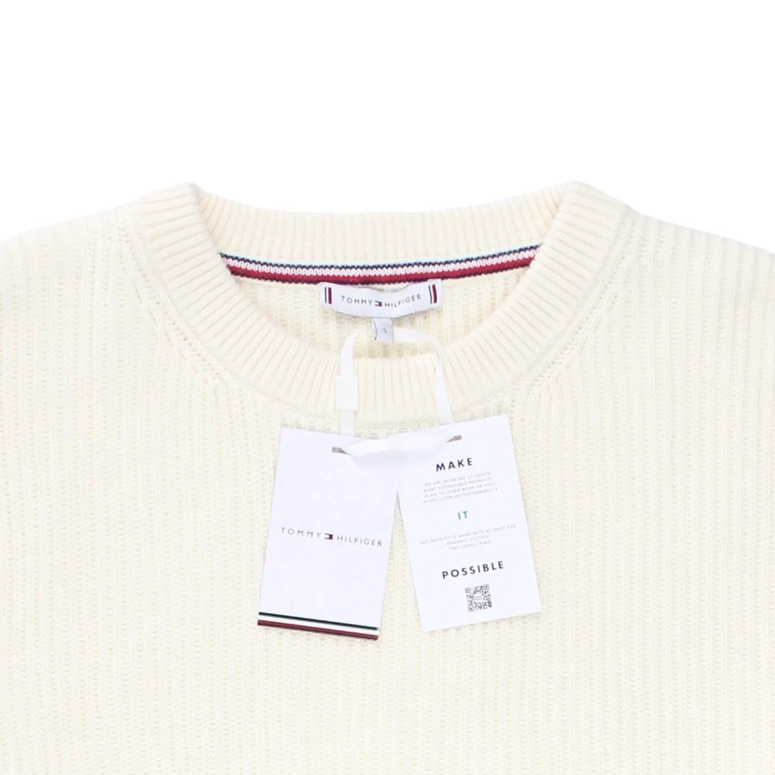 Tommy Hilfiger Cream Monotype Stitch Sweater