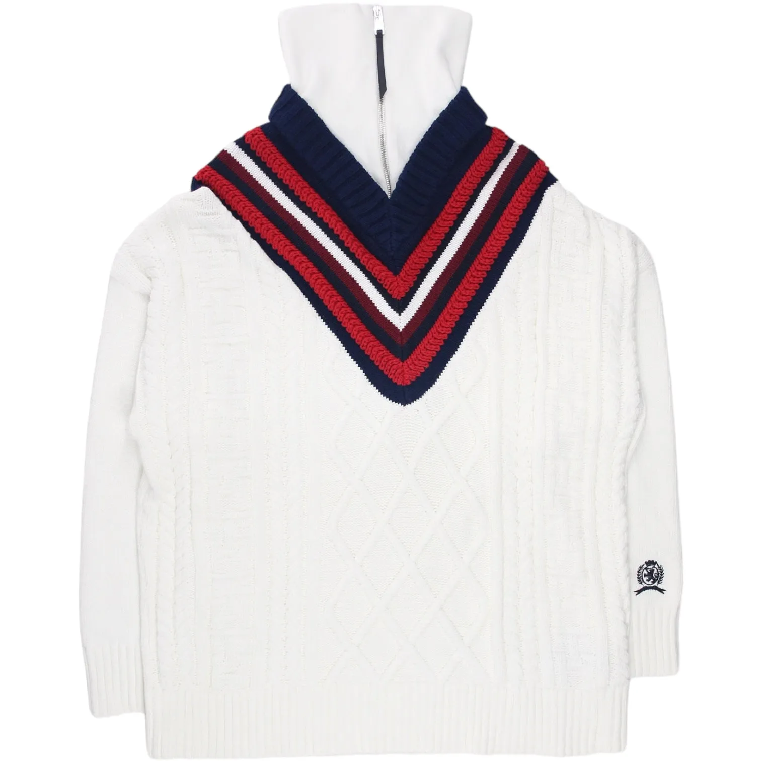 Tommy Hilfiger Ecru Cable Cricket Sweater