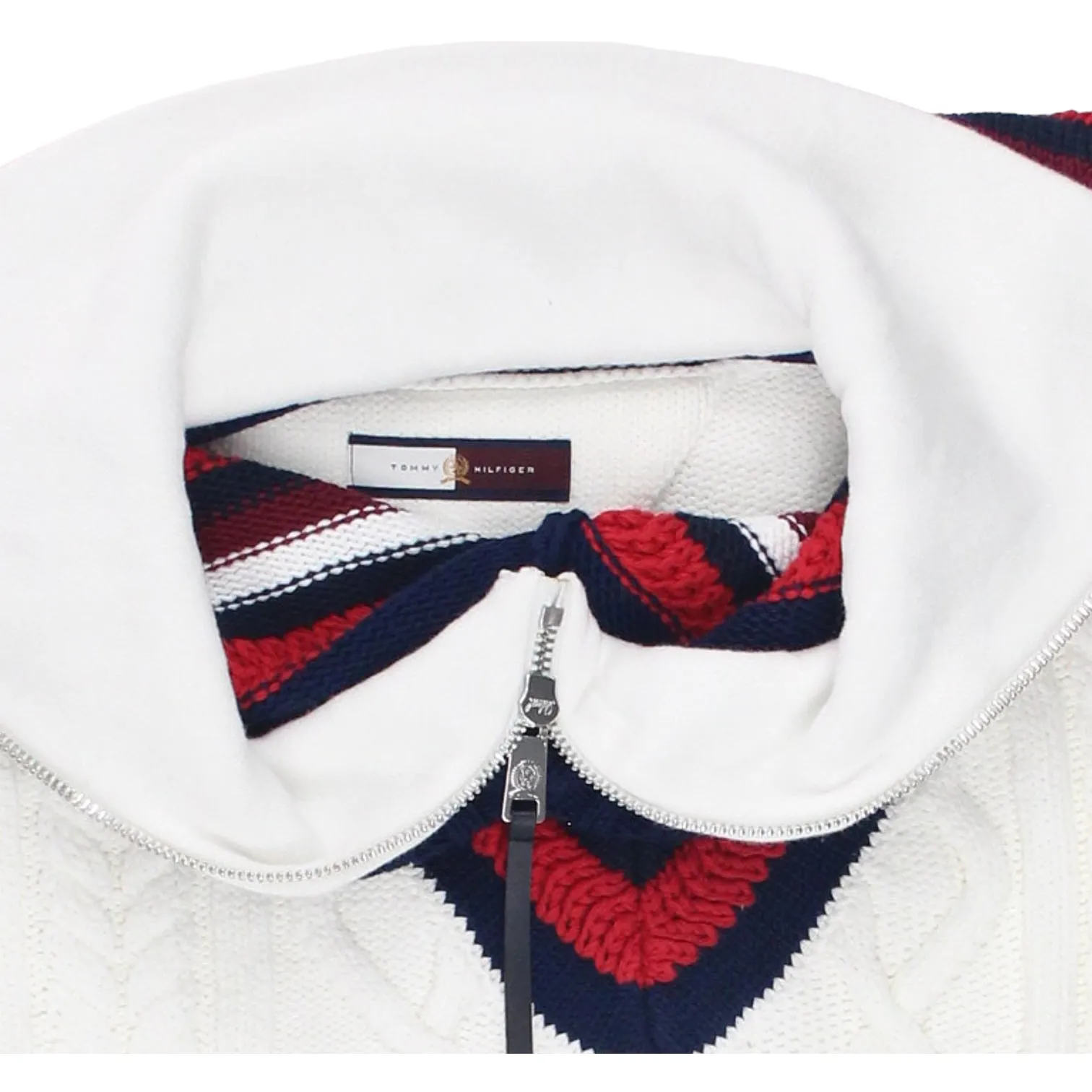 Tommy Hilfiger Ecru Cable Cricket Sweater