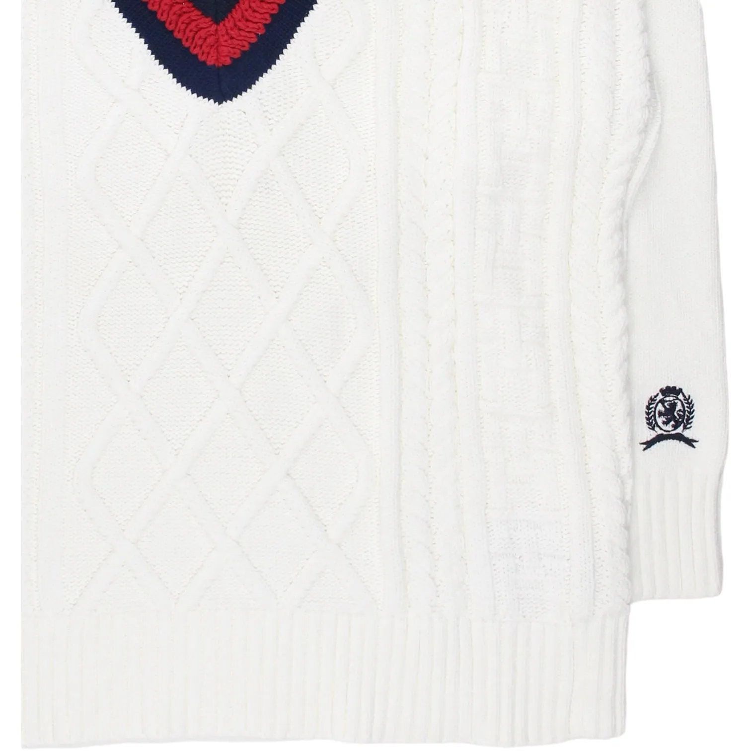 Tommy Hilfiger Ecru Cable Cricket Sweater