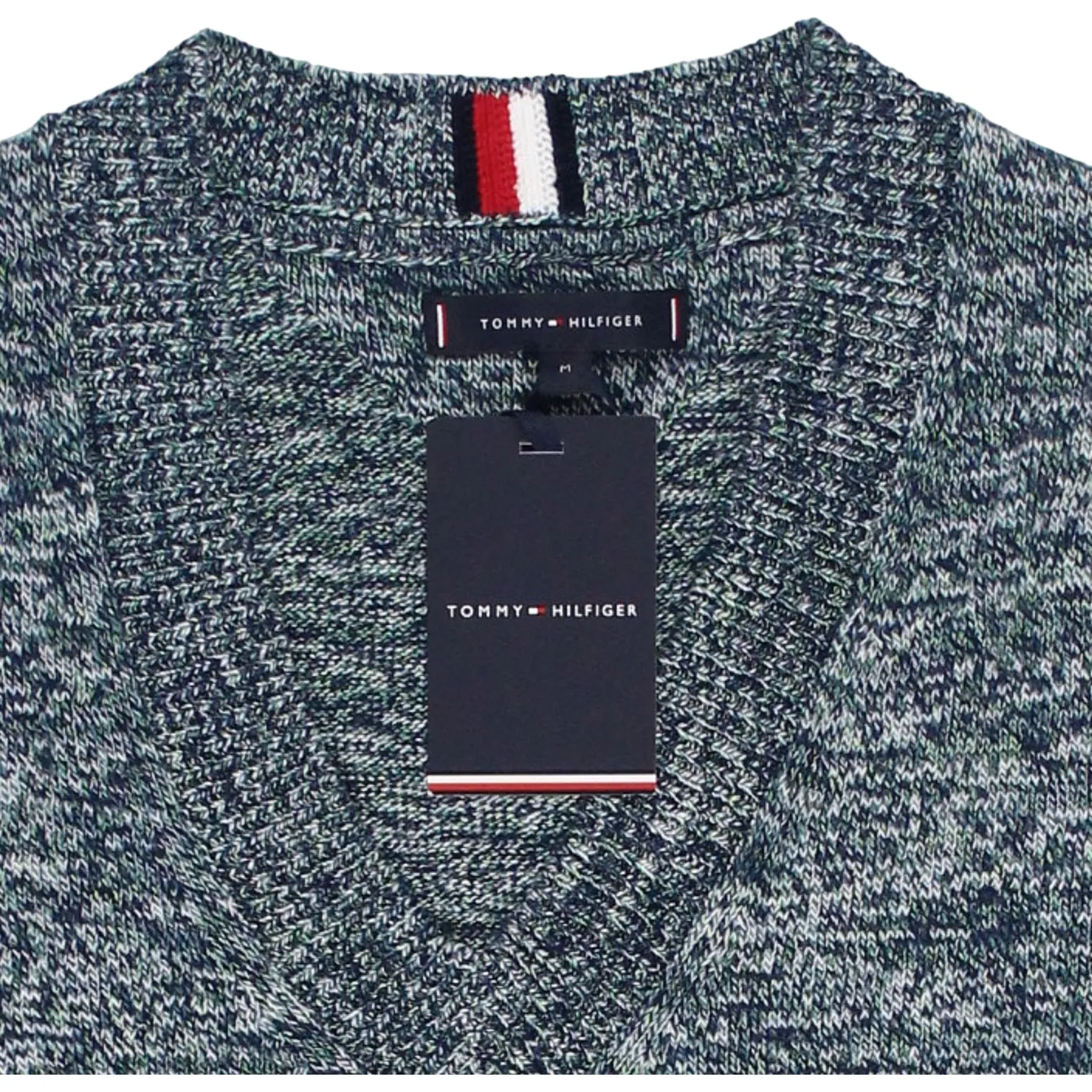 Tommy Hilfiger Green/Multi V-Neck Sweater