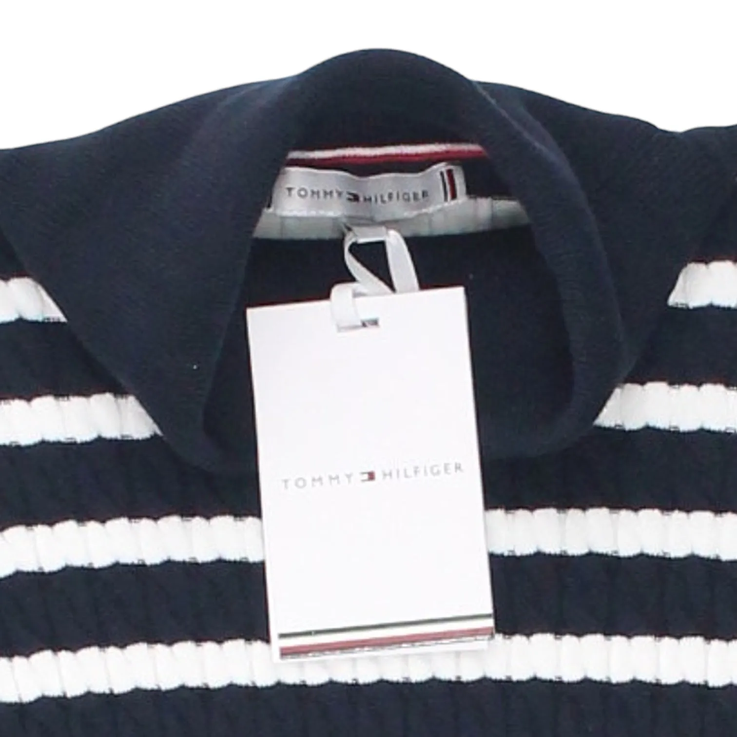 Tommy Hilfiger Navy/White Cable Roll Neck Sweater