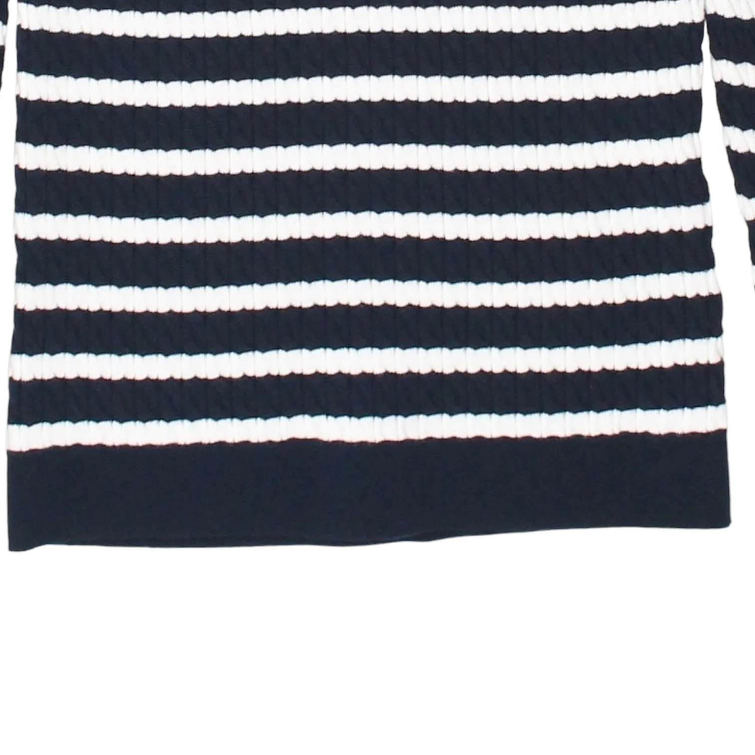 Tommy Hilfiger Navy/White Cable Roll Neck Sweater