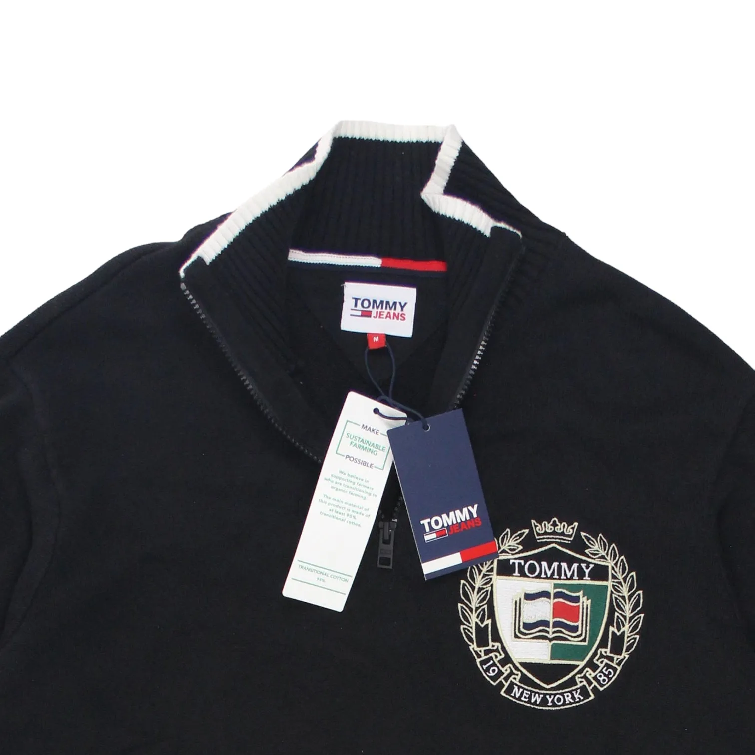 Tommy Jeans Black 1/4 Zip Sweater