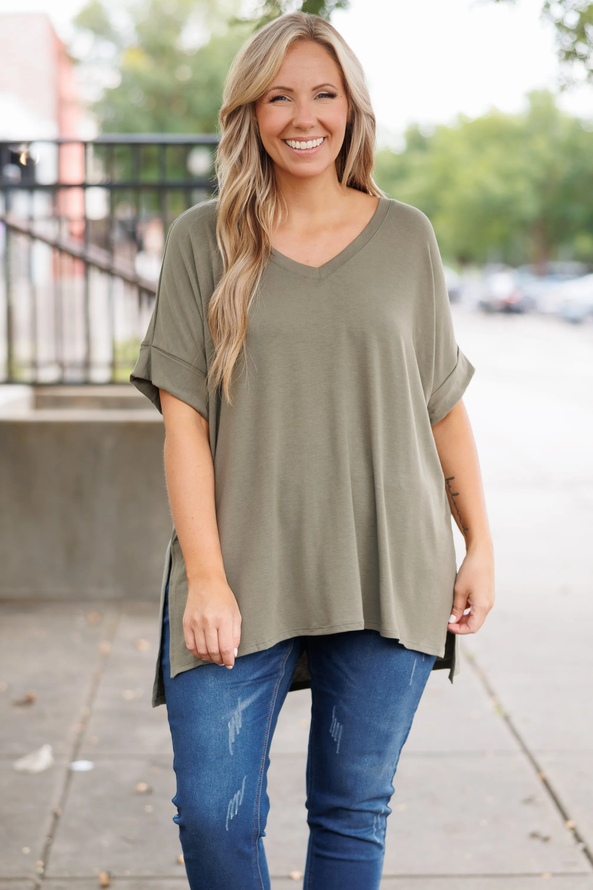 Top, Light Olive