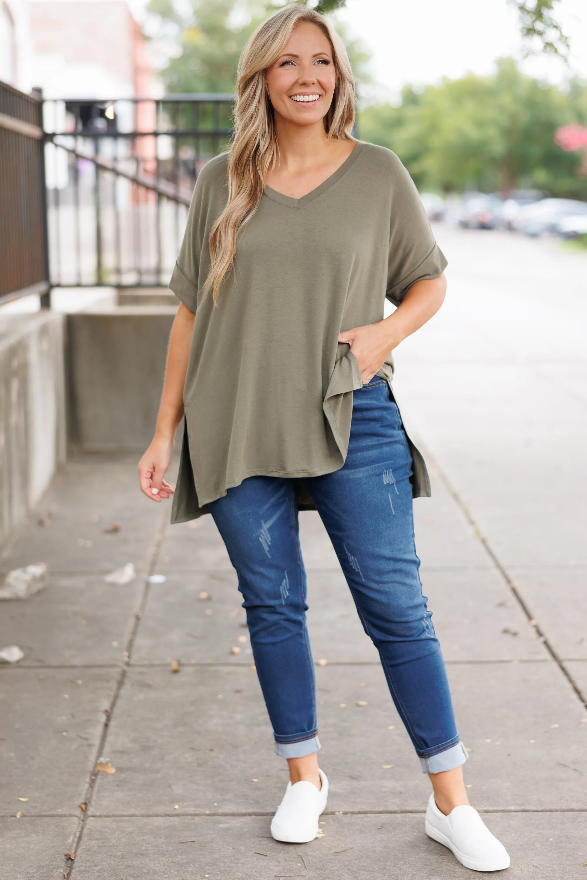 Top, Light Olive