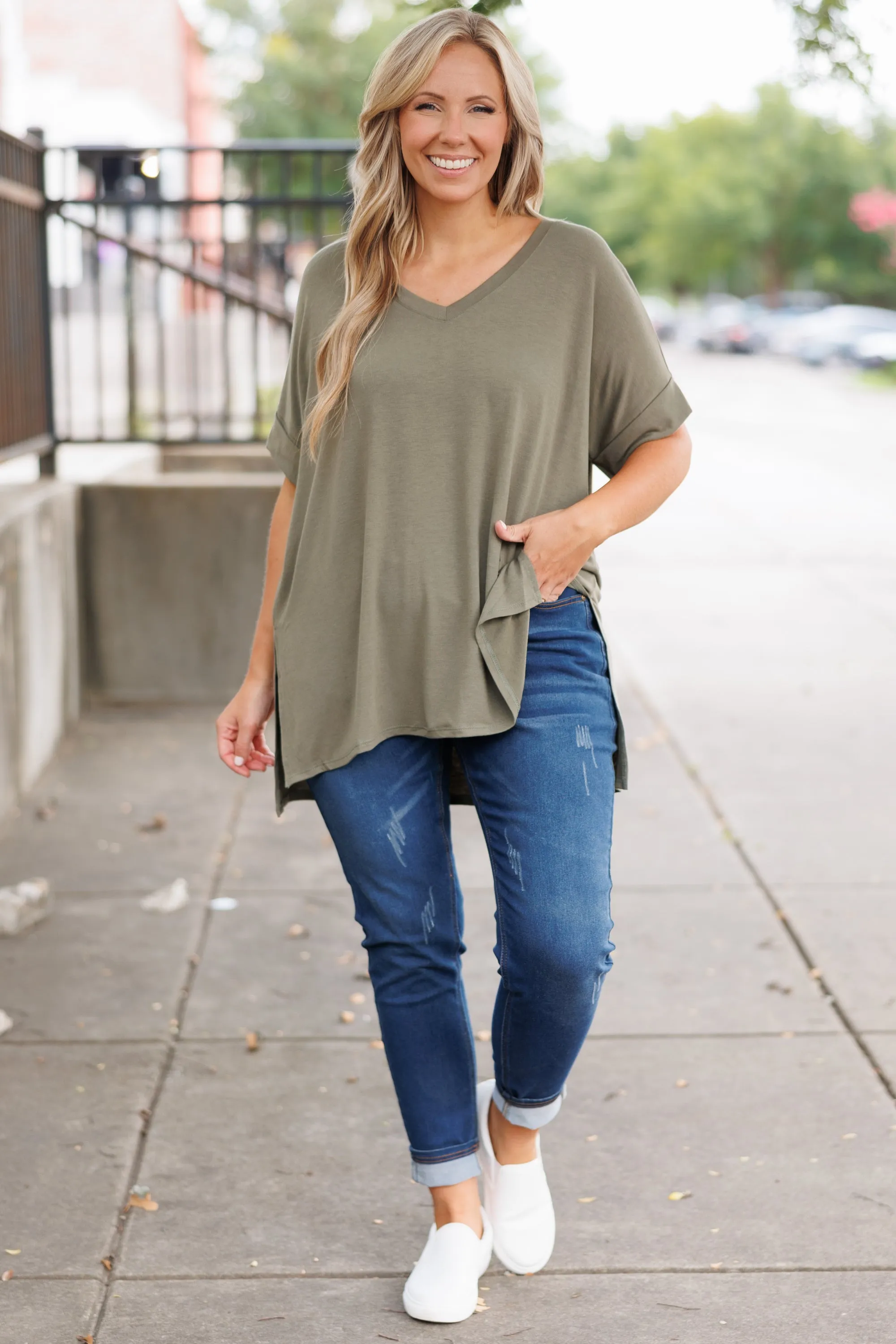 Top, Light Olive