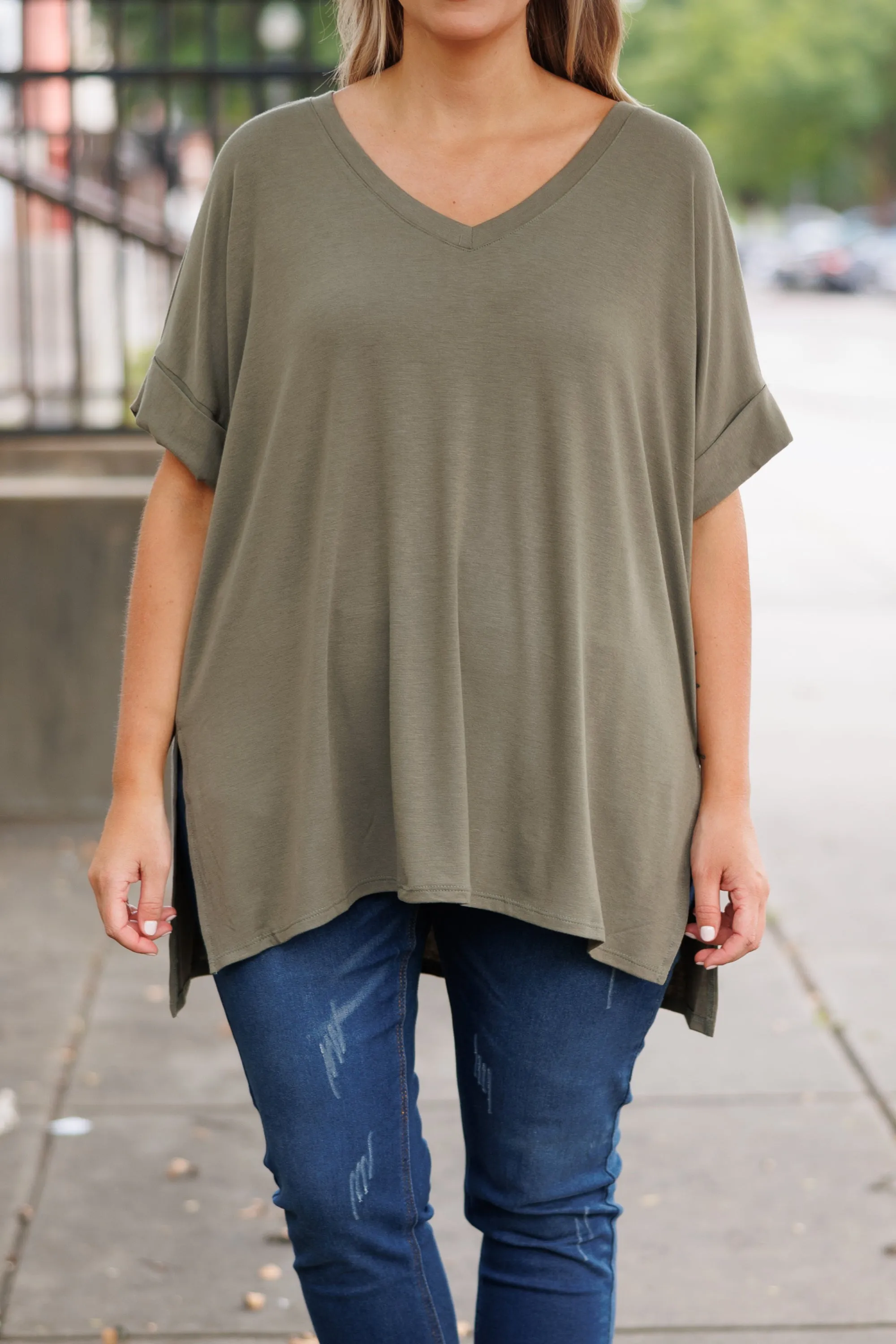 Top, Light Olive