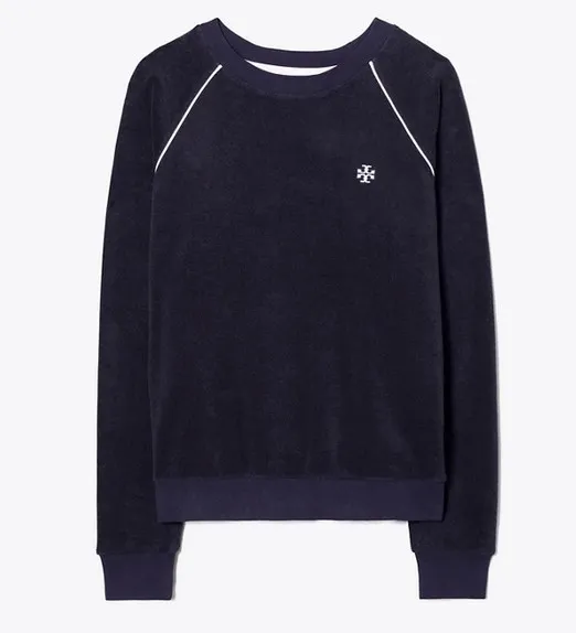 Tory Burch crew neck long sleeves cotton logo tee